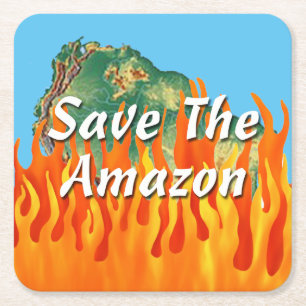 Rett des Amazonas Rechteckiger Pappuntersetzer