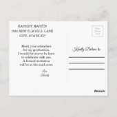 Rett des benutzerdefinierten Abschluss-Fotos Postkarte (Rückseite)