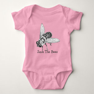 Rett des Bienen Bio Baby Honeybee Bodysuit Baby Strampler