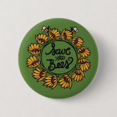 Rett des Bienen-Earth-Tages Button (Vorderseite)