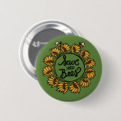 Rett des Bienen-Earth-Tages Button (Vorne & Hinten)