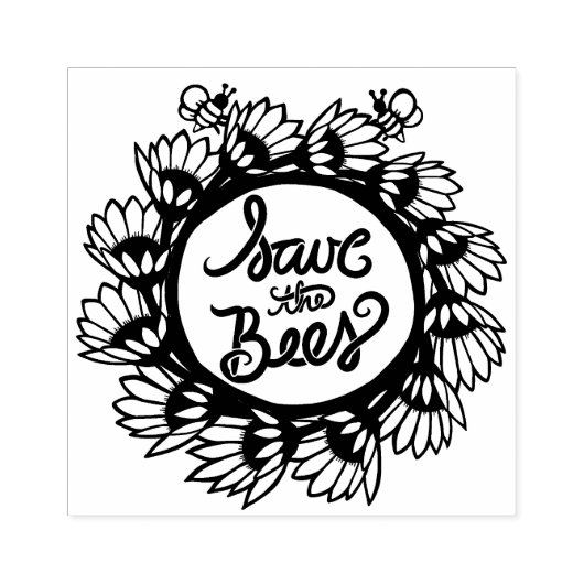 Rett des Bienen-Earth-Tages Gummistempel (Prägung)