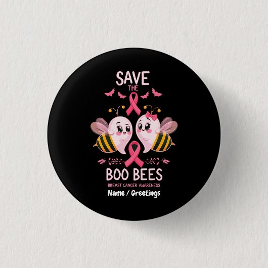 Rett des Brustkrebs der Boobienen - FrauenHallowee Button (Vorderseite)