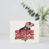 Rett des California Condor Postkarte (Stehend Vorderseite)