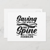 Rett des Chiropraktikers der Spine Postkarte (Vorne/Hinten)