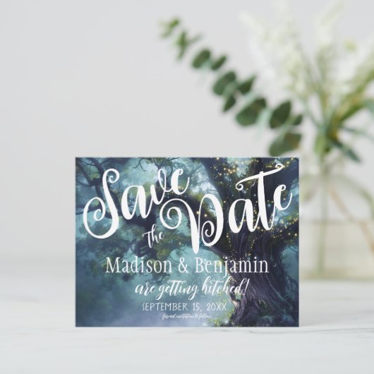 Rett des Datums der Treppenleuchten der verzaubert Postkarte (Stehend Vorderseite)