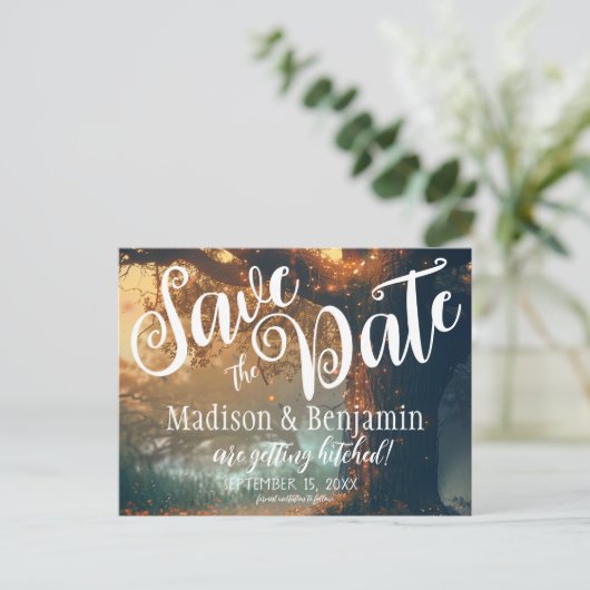 Rett des Datums der Treppenleuchten der verzaubert Postkarte (Stehend Vorderseite)