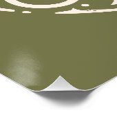 Rett des Erdrückschritts grün Poster (Ecke)