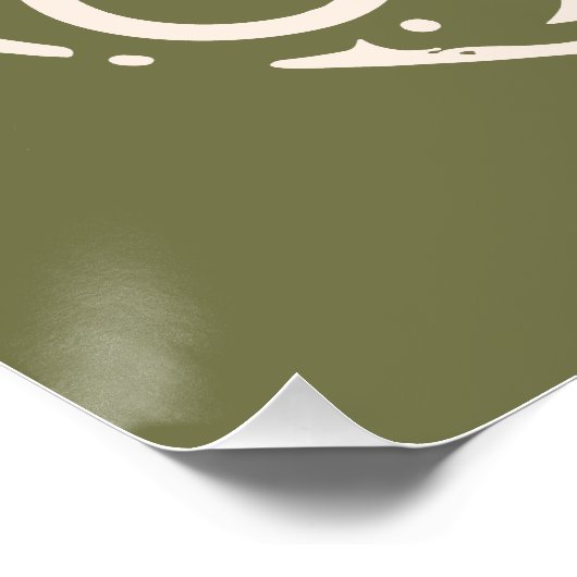 Rett des Erdrückschritts grün Poster (Ecke)