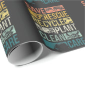 Rett des Erdschildkrötenklimas Recycle Geschenkpapier (Rolleneckpunkt)