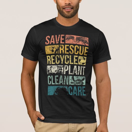 Rett des Erdschildkrötenklimas Recycle T-Shirt (Vorderseite)