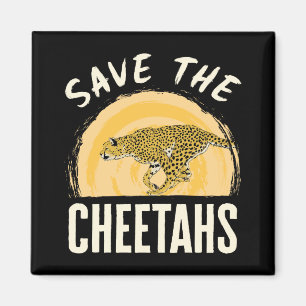 Rett des gefährdeten Tieres "Cheetahs" Magnet