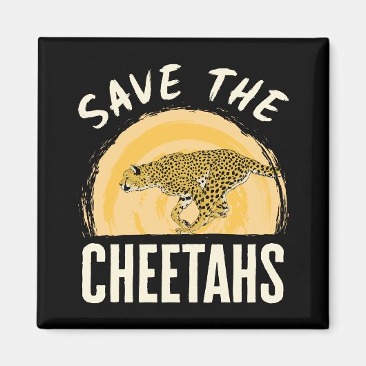 Rett des gefährdeten Tieres "Cheetahs" Magnet (Vorne)
