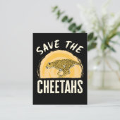 Rett des gefährdeten Tieres "Cheetahs" Postkarte (Stehend Vorderseite)