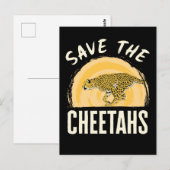 Rett des gefährdeten Tieres "Cheetahs" Postkarte (Vorne/Hinten)