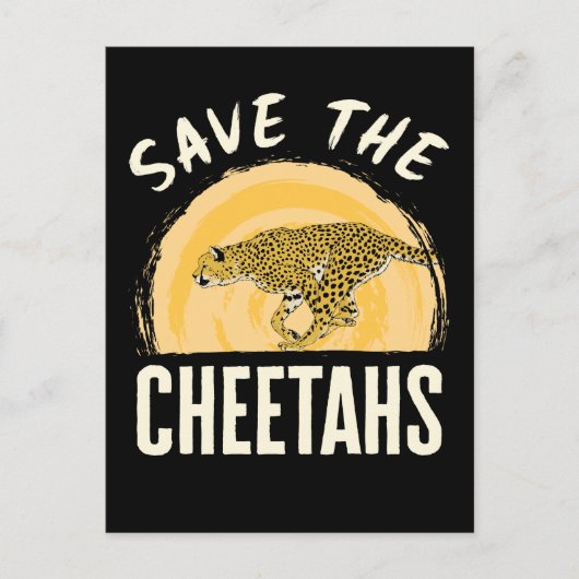 Rett des gefährdeten Tieres "Cheetahs" Postkarte (Vorderseite)