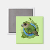 Rett des Kakapo Magnet (Vorderseite/Rückseite)