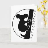 Rett des Koalas Karte (Gelbe Blume)