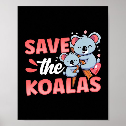 Rett des Koalas-Niedlichen Koala-Tierbeers Koala Poster (Vorne)