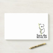 Rett des Koalas Post-it Klebezettel (Auf Schreibtisch)