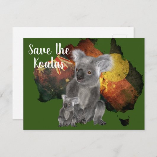 Rett des Koalas Postkarte (Vorne/Hinten)