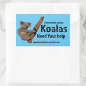 Rett des Koalas Rechteckiger Aufkleber (Tasche)