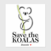 Rett des Koalas-Vinyl-Aufklebers mit kundenspezifi Aufkleber (Blatt)