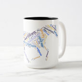 Rett des Mustangs Galloping Pferd Zweifarbige Tasse (VorderseiteRechts)