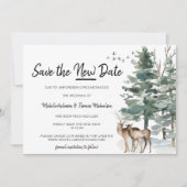 Rett des neuen Datums Wald-Pine Save The Date (Vorderseite)