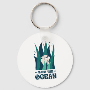 Rett des Ozean Otter Earth Day Planet Marine Biolo Schlüsselanhänger