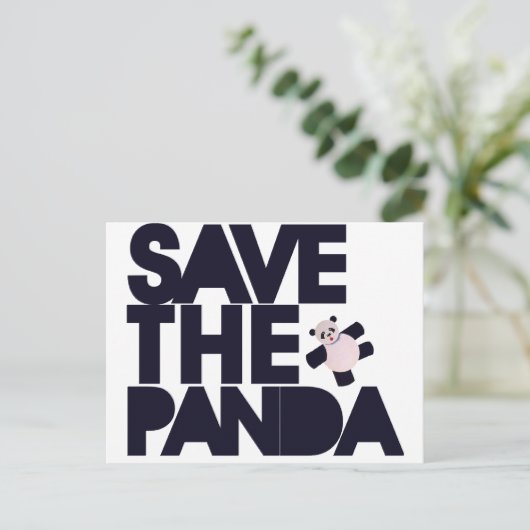 Rett des Panda-Bären Postkarte (Stehend Vorderseite)