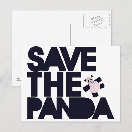 Rett des Panda-Bären Postkarte (Vorne/Hinten)