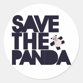Rett des Panda-Bären Runder Aufkleber