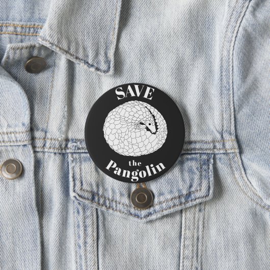 Rett des Pangolin-Slogan für seltene gefährdete Ti Button (Beispiel)