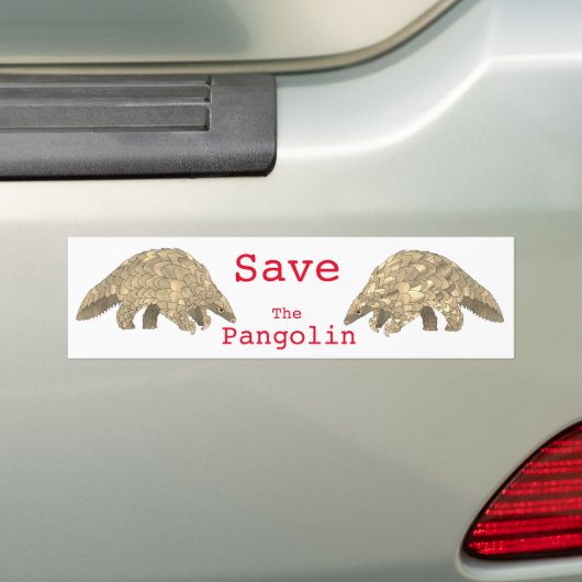 Rett des Pangolin-Slogans gefährdete Tierrechte Autoaufkleber (Auf Auto)