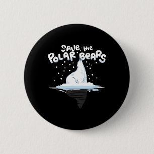 Rett des "Polar Bears Climate Awareness Earth Day" Button