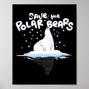 Rett des "Polar Bears Climate Awareness Earth Day" Poster