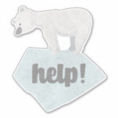 Rett des Polarbären Aufkleber (Vorderseite)