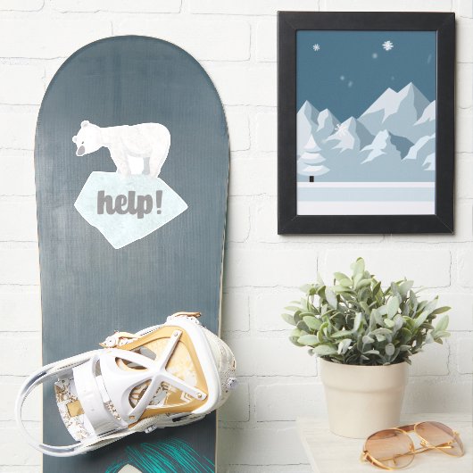 Rett des Polarbären Aufkleber (Snowboard)
