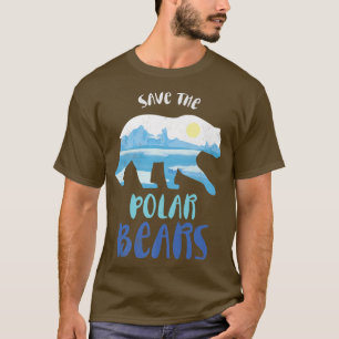 Rett des Polarbärendesigns für den Klimawandel vor T-Shirt