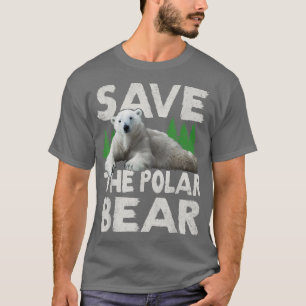 Rett des Polarbärendesigns für den Klimawandel vor T-Shirt
