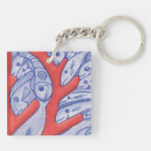 Rett des Reef Happy Fish Square Schlüsselanhänger (Rückseite)