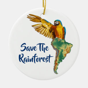 Rett des Regenwaldes Keramik Ornament