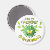 Rett des Regenwaldes Magnet (Vorderseite/Rückseite)