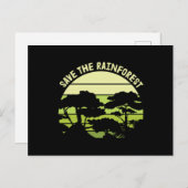 Rett des Regenwaldes Postkarte (Vorne/Hinten)