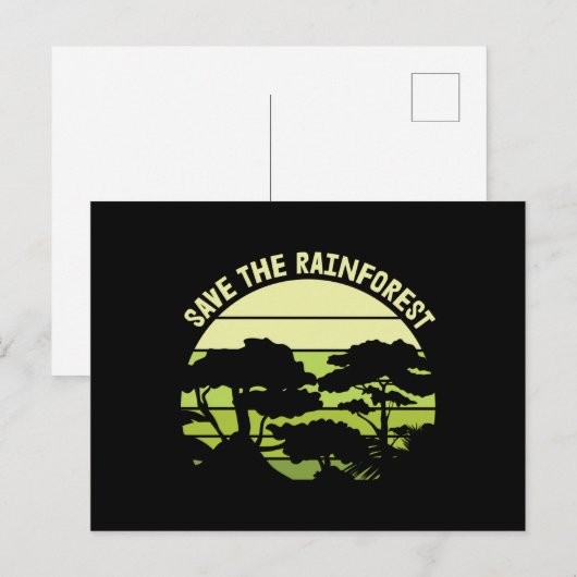 Rett des Regenwaldes Postkarte (Vorne/Hinten)