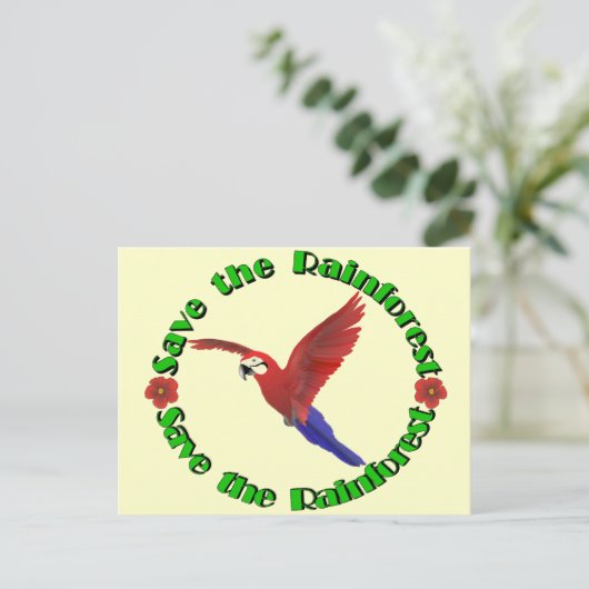 Rett des Regenwaldes Postkarte (Stehend Vorderseite)
