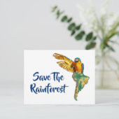 Rett des Regenwaldes Postkarte (Stehend Vorderseite)