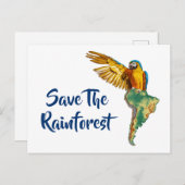Rett des Regenwaldes Postkarte (Vorne/Hinten)