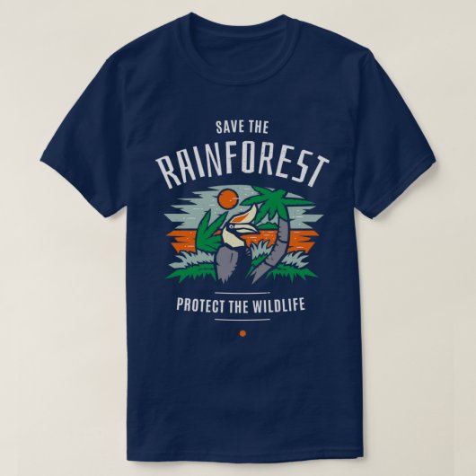 Rett des Regenwaldes Schutz der Wildtiere T-Shirt (Design vorne)